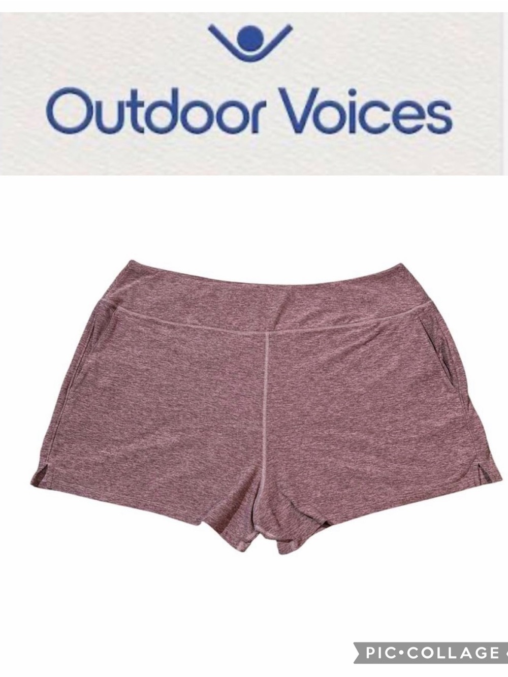 Outdoor Voices Athletic Shorts Burgundy Heather Size XXL